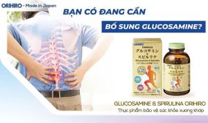 Viên uống Orihiro bổ sung Glucosamine + Spirulna hộp 900 viên