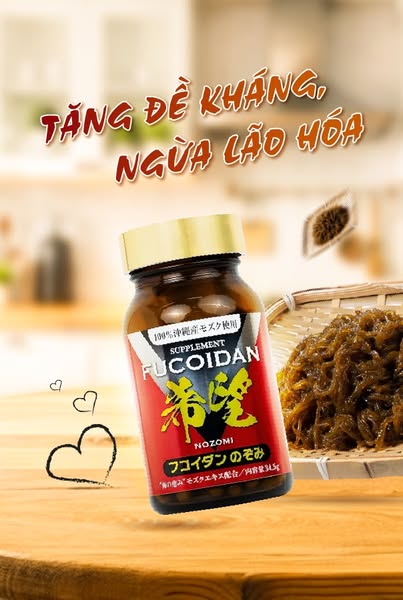 Viên tảo nâu Fucoidan Nozomi - TĂNG ĐỀ KHÁNG, NGỪA LÃO HÓA